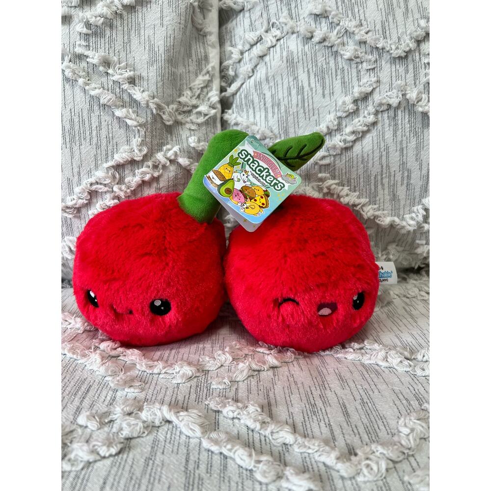 Squishable Snackers Cherries Plush Toy Super Soft Squishable Mini Food Cherry